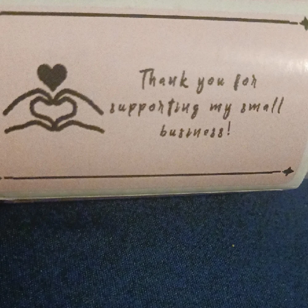 Personalized Small Business Thank You Message stickers roll of 100